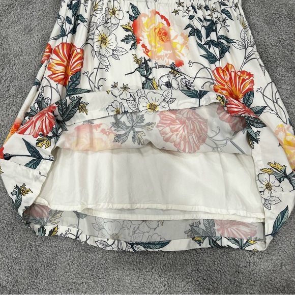 GAP Girls Sz L Off White Floral Flutter Sleeve Summer Dress - Picture 6 of 12